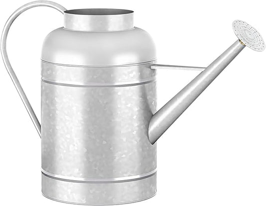 Galvanized Iron Watering Can for Indoor Plants, Bowl Watering Cans for House Plant Garden Flower, Long Spout Water Can for Outdoor Watering Plants 8.71L 2.3 Gallon