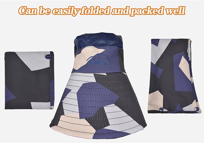 Sun Hats for Men Women Fishing Hat UPF 50+ Breathable Wide Brim Summer UV Protection Hat