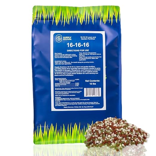 16-16-16 Complete Lawn & Garden All Purpose Granular Fertilizer - The Ultimate Plant Food for Lush Greenery & Vibrant Blooms - for All Plants, Vegetables, Fruits, and Berries - 10lbs