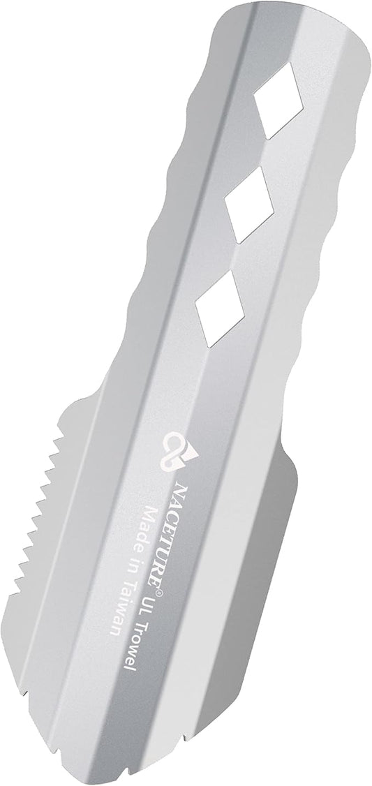 NACETURE Ultralight Backpacking Trowel Aluminum Shovel Small Potty Multitool with Longer Handle Design Essential for Hiking, Camping and Survival Bags(Black 1 Pack)