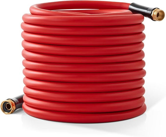 Garden Hose 100 ft x 5/8” Hot/Cold Water Hose,-50°F to 190°F,Burst 600Psi Flexible & Lightweight Upgraded Rubber Hoses,3/4” Solid Fittings for All-weather Outdoor Lawn & Garden