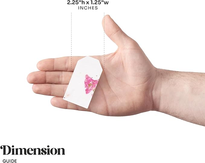 50Pcs Plantable Pink Seed Paper Tags with Wildflower Seeds, Writable & Plantable Gift for Moms, Plant Lover, Teachers, Ideal for Weddings, Baby Shower Favors, Memorial, & Celebrations