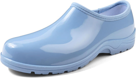 DKSUKO Waterproof Garden Shoe for Women Outdoor Slip-On Rain Boots Short Ankle Work Shoes and Garden Clogs with Comfort Insole
