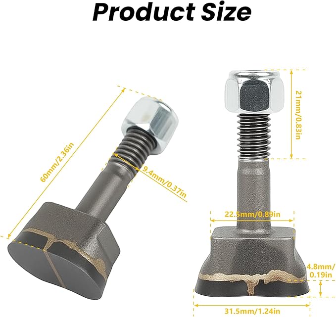 16Pcs Stump Grinder Teeth Kits Compatible with Yellow Jacket Stump Grinder Teeth, Efficient Stump Removal for Soft, Hard Wood, Tungsten Carbide Materail