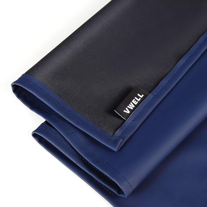 VWELL Waterproof PVC Apron, 41.5'' Long, Blue, Unisex Adult, Kitchen Cooking Work Apron