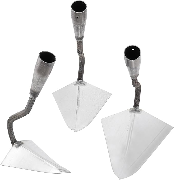 3 PCS Hoe Garden Tool Set, Triangle Gardening Hoes with Sharp Blade, Hand Plow Hoes for Digging, Backyard Weeding, Loosing Soil