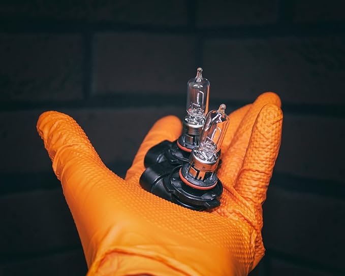 Inspire HEAVY DUTY ORIGINAL Stretch Nitrile Black Gloves Disposable Latex Free | Food, Mechanic, 6mil Black or 8 Mil Orange