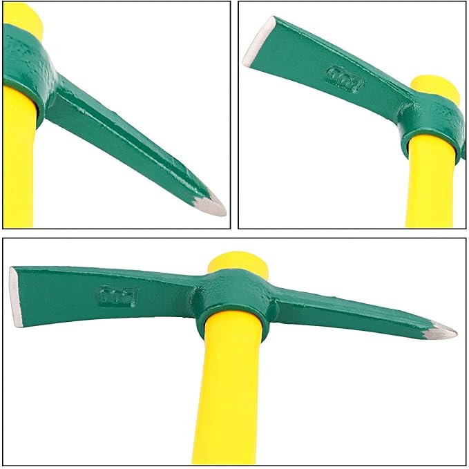 15 Inch Mattock Weeding Hoe, Dual Head Pick Axes Garden Tools Non-Slip Handle for Cultivating Vegetable Yard Garden Flower Beds Planting Prospecting Camping