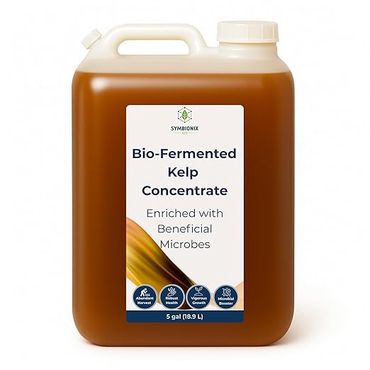 Liquid Seaweed Fertilizer for Plants with Soil Activator, Fermented Organic Liquid Kelp Fertilizer for Vegetables, Indoor and Outdoor Plants - Made in USA (5 Gallon)