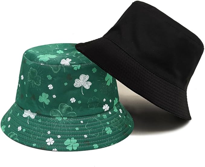 Malaxlx Bucket Hat Beach Sun Hat Fishing Hat for Women Men, Outdoor Travel Reversible Double Side Wear Fisherman Hat