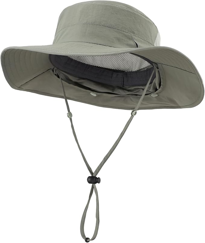 Home Prefer UPF 50+ Sun Hats for Men Women Wide Brim Fishing Hat with Neck Flap Summer Safari UV Protection Bucket Hat