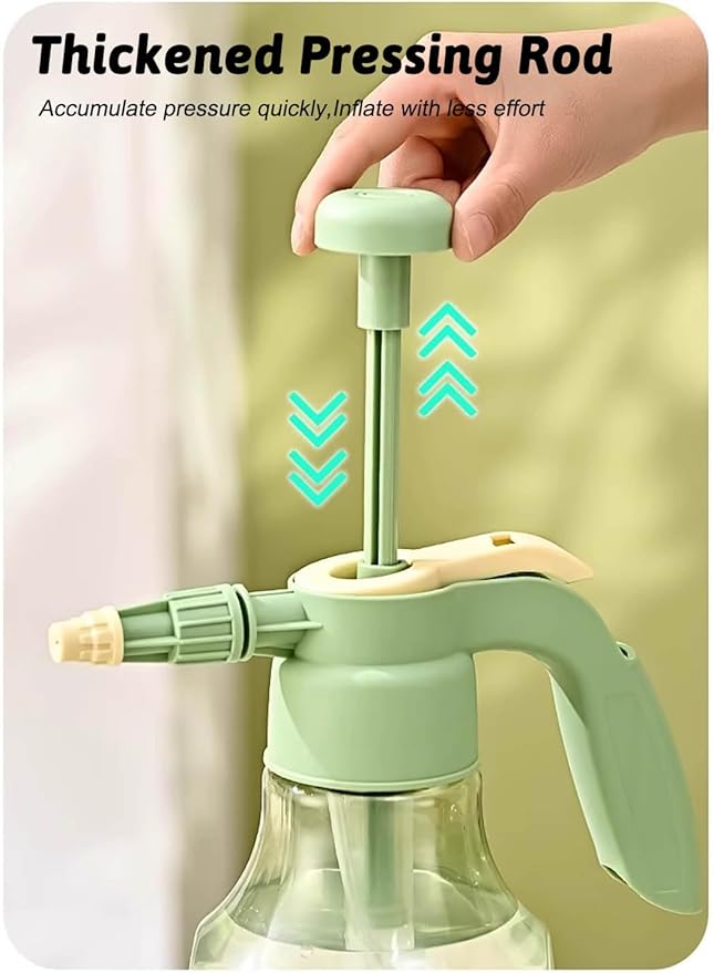 51oz/68oz Handheld Garden Pump Sprayer with Adjustable Nozzle Pressure Sprayer Hand Atomizer for Home Cleaning,Garden,Car Detailing & Washing (51ozGreen)