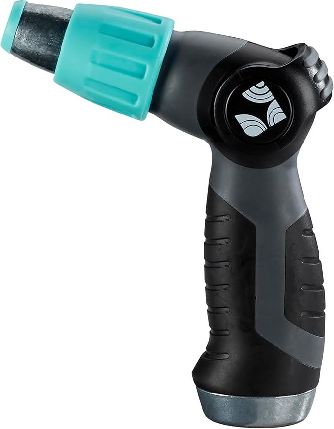 Garden Hose Metal Adjustable Water Jet Hose Nozzle 500001 with Thumb Control and Comfort Grip by New England Garden Tools for Cleaning, Watering Plants & Yards, Washing Cars & Pets
