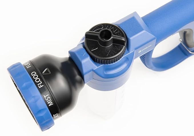 2-Pack Corvid Adjustable Nozzle with Soap Dispenser, 8-Pattern Spray Hose Nozzle for Cleaning Cars, House, and Pets - Lightweight Plastic Design (2)