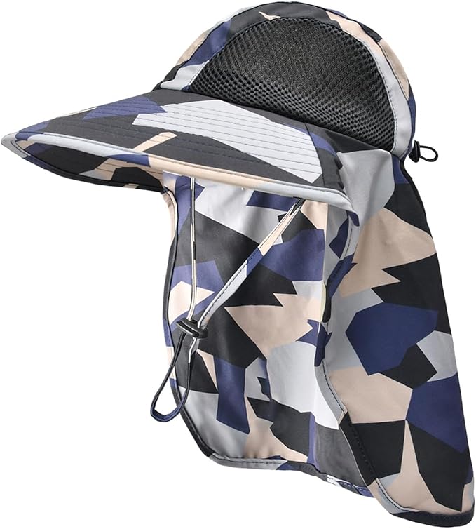 Sun Hat for Men Women with Neck Flap,UPF 50+ UV Protective Hiking Fishing Hats,Wide Brim Sun Hat for Women&Men