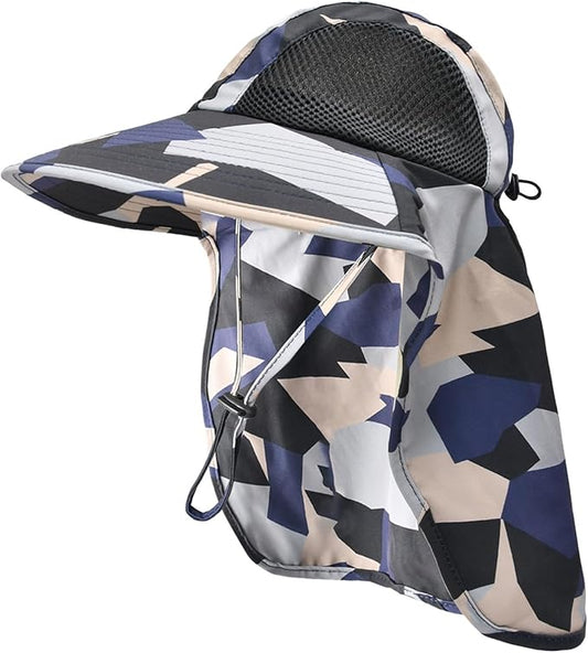 Sun Hat for Men Women with Neck Flap,UPF 50+ UV Protective Hiking Fishing Hats,Wide Brim Sun Hat for Women&Men