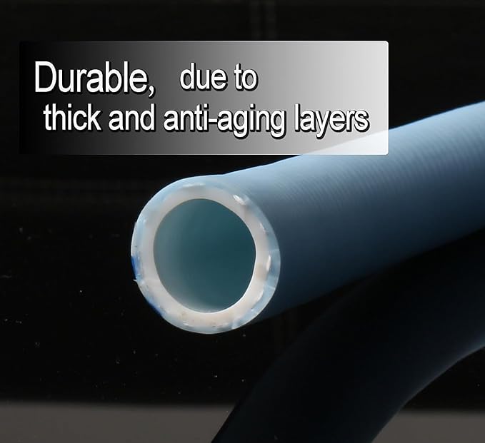 Atlantic Heavy Duty Garden Hose 50 ft x 5/8 Inch Blaue Color Durable Water Hose (50FT)