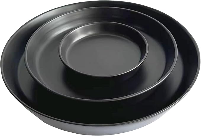 Plant Saucer Tray of 2 Pack 6 Inch, 7 inch (6.7 Inch) Plant Saucer Tray, Heavy Duty Glazed Ceramic Plant Saucers for Indoors & Outdoor, Flower Plant Water Trays for Pots Planter