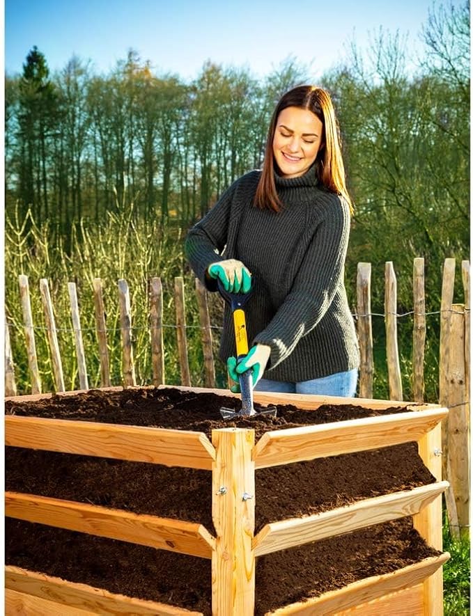 Spear Head Spade SHMini 30" Mini Shovel - Small Shovel with a 6" x 8" Beveled Blade, Steel-Reinforced Fiberglass Short Handle & a Cushioned D-Grip - Small Gardening Spade for Precision Digging