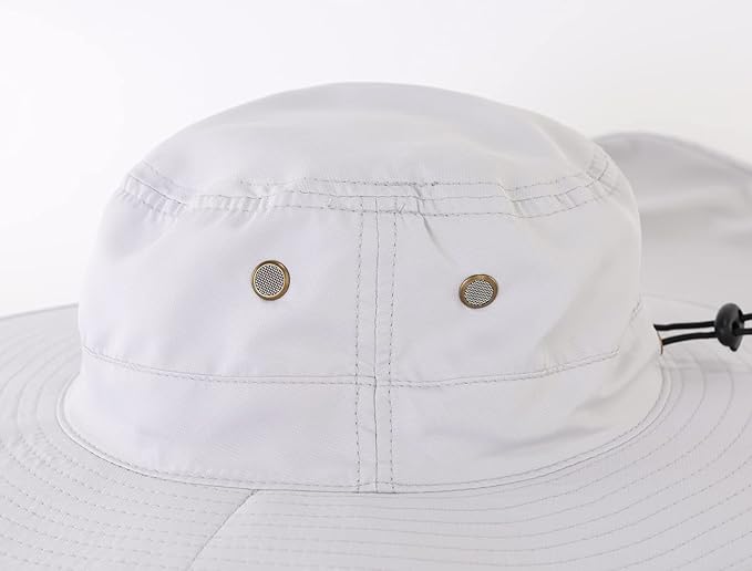 Home Prefer UPF50 Mens Sun Hat with Neck Flap Quick Dry UV Protection Cap Womens Wide Brim Fishing Hat Neck Flap Beach Garden