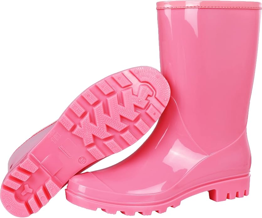 Evshine Women's Mid Calf Rain Boots Waterproof Garden Shoes