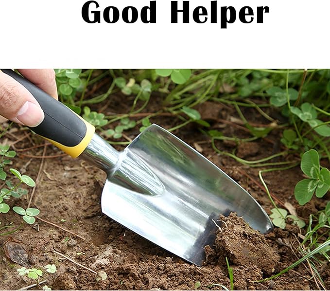 Garden Tool Shovel for Digging Gardening Trowel for Lawn Planting Alloy Spade Plastic Handle Anti Slippery