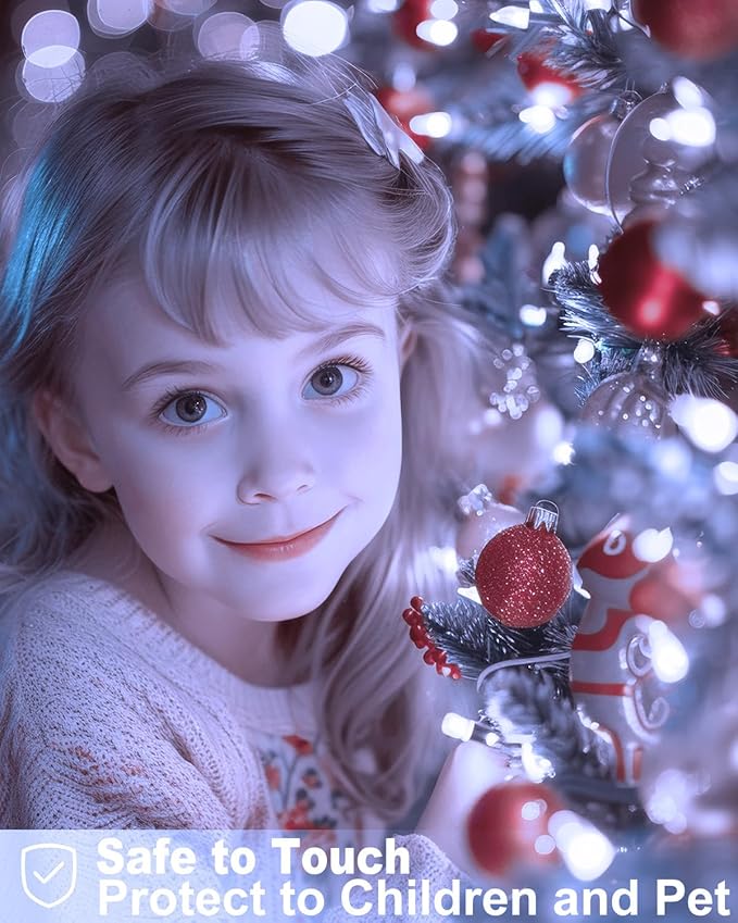 LED Christmas Mini String Lights, 14 Feet 50LEDs F5 Pure White Mini Lights, Connectable Christmas Tree Lights for Wreath Garland Holiday Party Wedding Outdoor Indoor Christmas Decoration, Green Wire