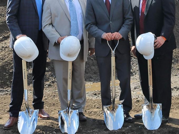 Truper 33127 Tru Pro Polished Chrome Ceremonial Shovel with Steel/Wood D-Handle Perfect for Groundbreaking Ceremonies, 44.5-Inch, 6-Pack