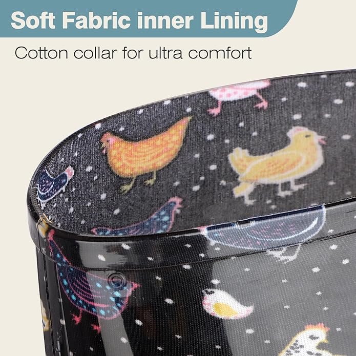 DaeRainy Tall Rain Boots for Women, Knee High Waterproof Slip On Garden Boots