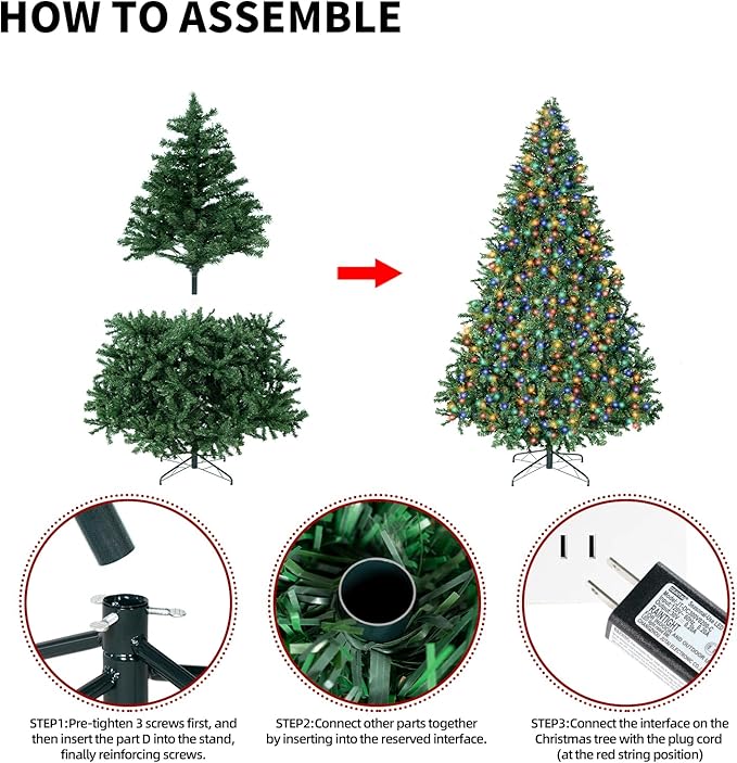 ININ 4FT Prelit Christmas Spruce Artificial Tree with Led Lights, Lighted Christmas Tree，Hinged Full Xmas Tree for Home Party Decoration,100 LED Lights,334 Branch Tips, Metal Hinges & Foldable Base.