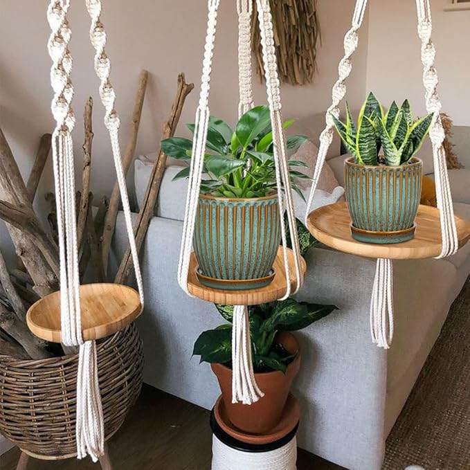 Oairse Ceramic Pots for Indoor Plants, 4.9 + 5.7 Inch Set of 2 Bluish Grey With Drainage Holes and Saucers, Texture Planters for Succulent, Indoor Outdoor Flower