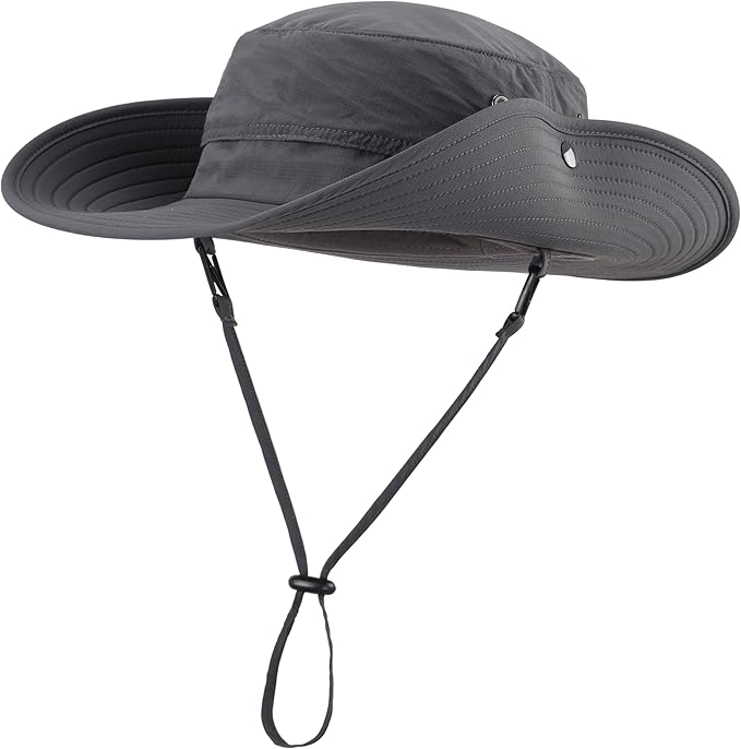 Home Prefer UPF50+ Mens Sun Hat Wide Brim Fishing Hat Sun Protection Beach Gardening Bucket Hat for Men Women