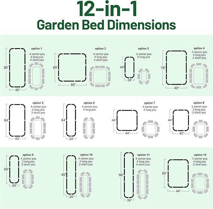 Olle Galvanized Raised Garden Beds Outdoor 17" Tall 12 in 1 Planter Raised Beds for Growing Herbs Vegetables Flowers Raised Garden Beds, Barn Red
