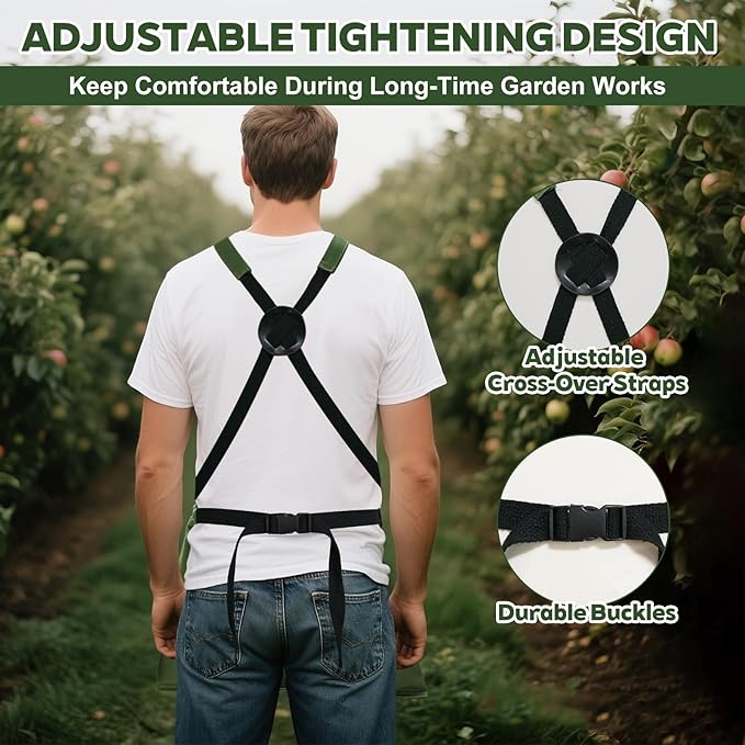 Gardening Apron,Canvas Garden Apron with Pockets for Women and Men,Harvest Apron,Gifts for Gardeners