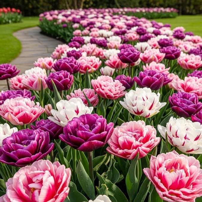 Tulip Bulbs for Fall Planting Bulk - 15 Mix Double Tulip Bulbs