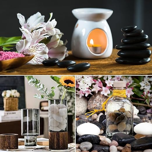 40lbs White River Rocks for Landscaping, 2-3 Inch Natural Pebbles for Indoor Plants, High Polished Decorative Stones Garden Outdoor and Indoor DIY Vase Filler Fish Tank Aquariums