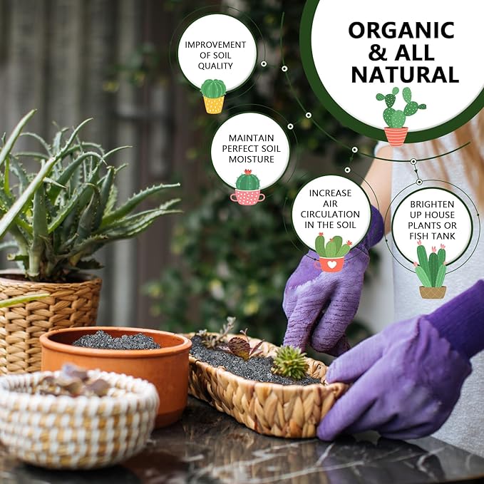 2 LBS Black Pea Gravel, Natural Succulent and Cactus Gravel Pebbles, Pebbles for Indoor Plants, Natural Gardens Mulching, for Houseplants, for Aquarium Gravel, to Maintain Soil Aeration(4-6mm)