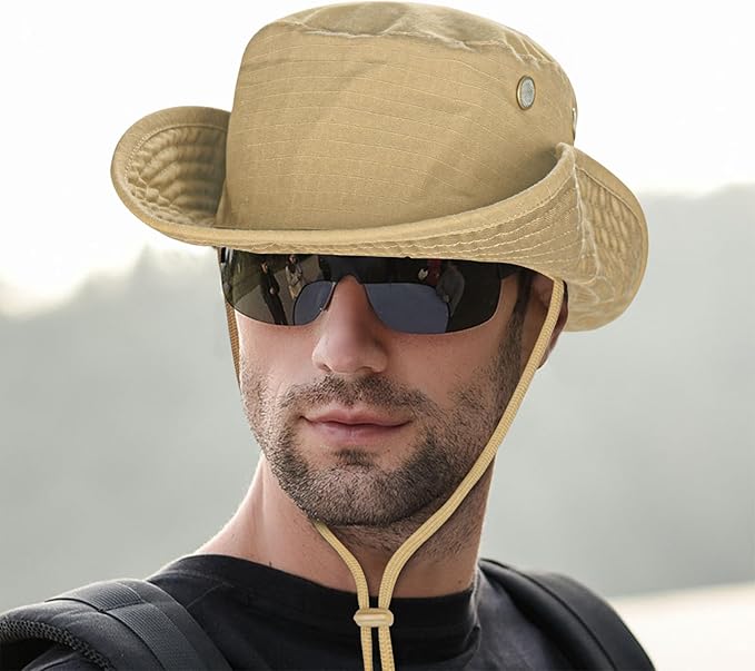 Sun Hats for Men Women Boonie Hat Foldable Fishing Hat UPF 50+ Bucket Hat for Fishing Hiking Garden Safari Beach