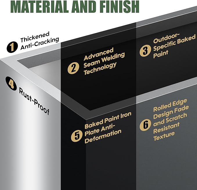 Tall Metal Planter for Outdoor Plants,38"Lx13"Wx30"H All-Weather Durable Plant Box,Large Rectangular Planter with Drainage Holes & Removable Shelf,Modern Decor for Tall Small Plants, Trees, Flowers