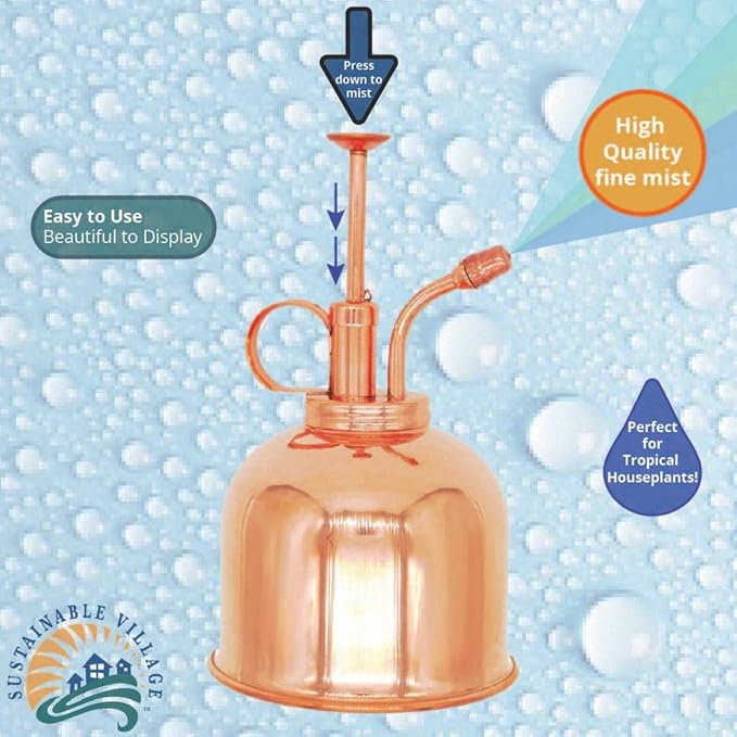 Watering Can Indoor Plants - Copper Plant Mister - Stylish and Rust Resistant Watering Cans for Healthy Hydration - Prevents Overwatering