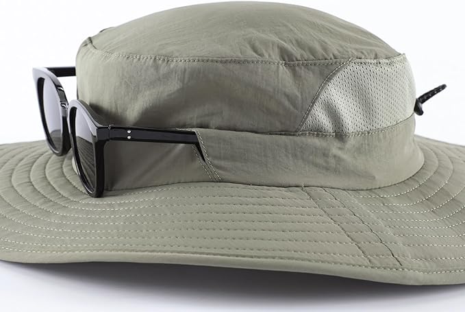 Home Prefer UPF 50+ Sun Hats for Men Women Wide Brim Fishing Hat with Neck Flap Summer Safari UV Protection Bucket Hat