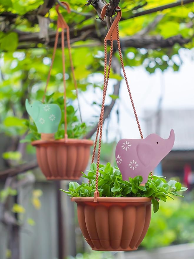 4Pcs Plant Watering Globes, Kalolary Elephant Shape Self Watering Spikes Terracotta Drip Water Stakes Irrigation Watering Bulbs for Pot, Indoor, Outdoor, Vacation