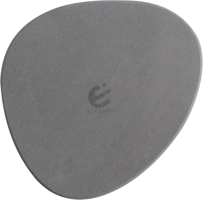 Elfcool Plant Saucer Quick Dry Absorbent Flower Plant Pot Saucer Dirp Tray Diatomaceous Earth Plant Mat for Indoor Outdoor Plants (12''-Dark Grey-1pack)