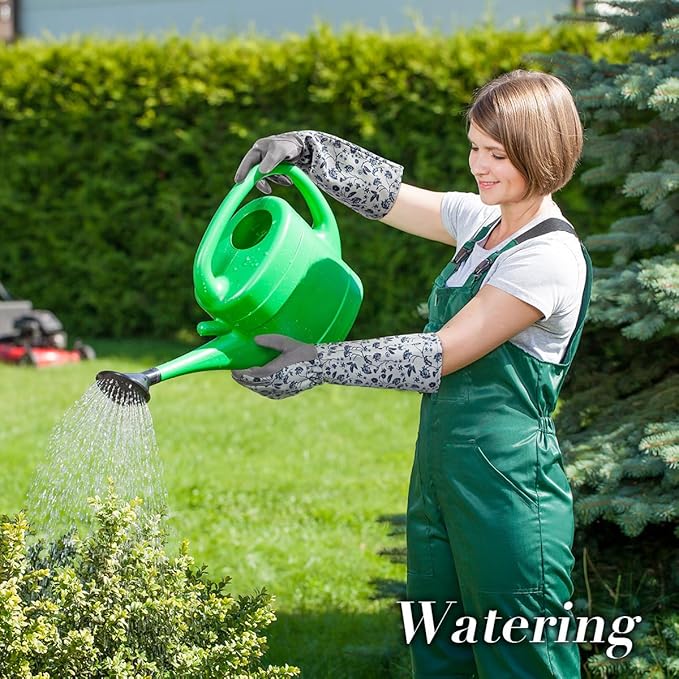 KAYGO Gardening Gloves for Women Long Sleeve, Light Protective Gloves for Yard and Outdoor Work, Best Garden Gifts for Gardener,Gray,Large