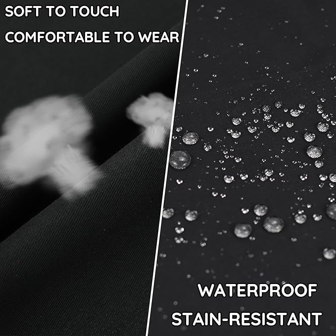 4 Packs Chef Apron, Black Waterproof Apron, Adjustable Aprons with 2 Pockets for Men Women, Professional Aprons for Kitchen Cooking Gardening Painting Baking Restaurant (Black)