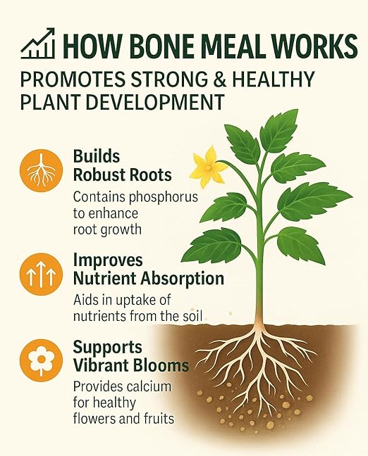 𝐁𝐄𝐒𝐓𝐒𝐄𝐋𝐋𝐄𝐑 Organic Bone Meal Fertilizer by Gardenera (4-12-0 NPK) All-Natural Plant Food Source of Nitrogen and Phosphorus for Bulbs, Gardens, Potted Plants, Trees, and Shrubs - 20 QUARTS