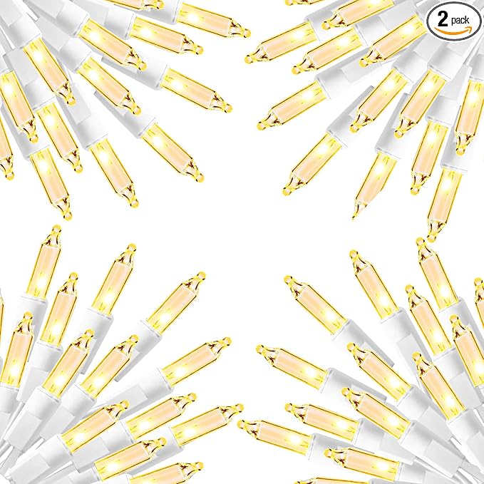 Dazzle Bright Warm White Christmas Mini String Lights, 4 Pack Total 120FT 600 Incandescent White Wire Fairy Lights, Waterproof Christmas Decorations for Indoor Outdoor Party Garden Yard Decor