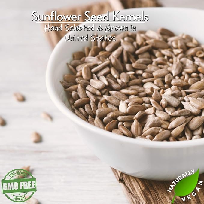 Lightly Sea Salted Sunflower Seed Kernels by Gerbs - 4 LBS - Top 11 Food Allergen Free & Non GMO - Premium Dry Roasted Seeds – COG USA