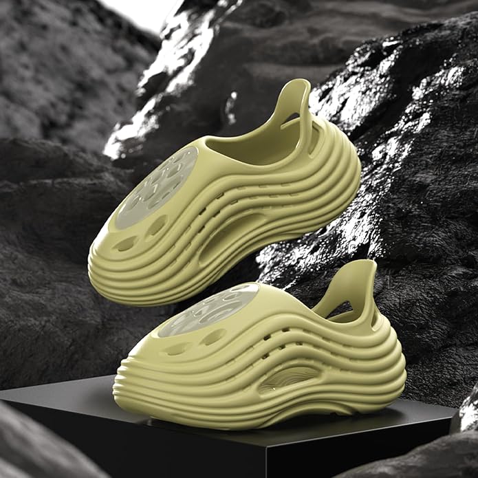 Unisex Breathable Wave Clogs - Lightweight Garden Shoes with Ventilation Holes, Non-Slip Indoor Outdoor Clogs for Men and Women