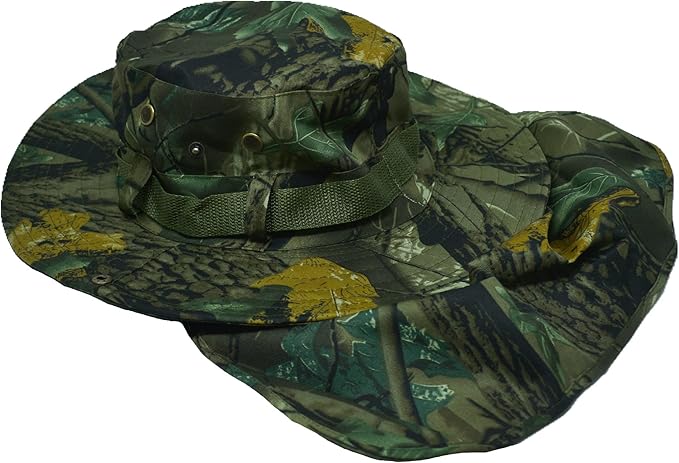 Glory Max Bucket Boonie Hat with Neck Flap Cover Sun Safari Wide Brim Fishing Garden Hiking Cap
